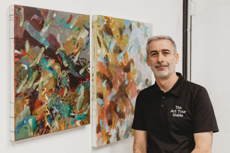 Glen, The Art Tour Guide in his studio